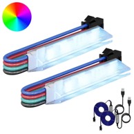 LED traka 4 kom, crna/bijela, 150 cm, bakar/plastika