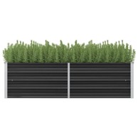 Povišena vrtna gredica antracit 160x40x45 cm pocinčani čelik