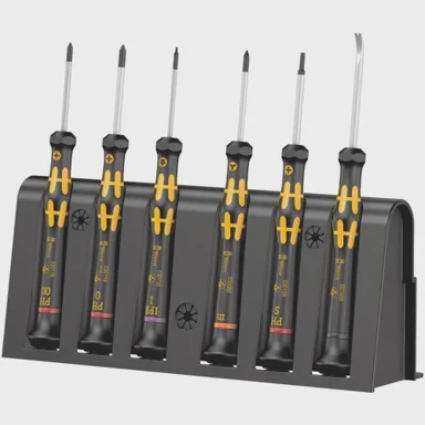 WERA Set odvijača, Kraftform Micro 6 ESD za popravak pametnih telefona, ravni