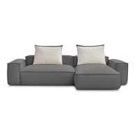 BOBOCHIC PARIS Siva kutna garnitura od imitacije kože (promjenjiva) Boheme, 302x119x94 cm