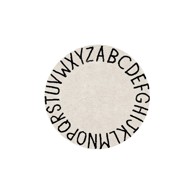 LORENA CANALS Krem periv/ručno rađen pamučan dječji tepih ø150 cm ABC Natural Black 