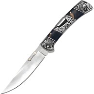 Vanjski preklopni nož A3159, 24/10,3 cm, crno-smeđi