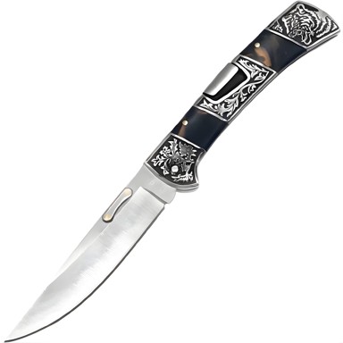 Vanjski preklopni nož A3159, 24/10,3 cm, crno-smeđi