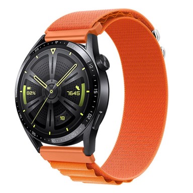 B-STRAP Nylon Loop remen za Huawei Watch GT/GT2 46mm, orange