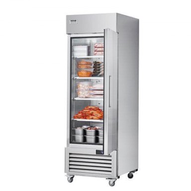 VEVOR Komercijalni zamrzivač s jednom vratima, uspravan, 1314x850x2110 mm, nehrđajući čelik