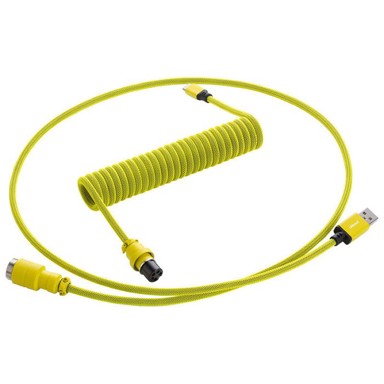 CABLEMOD Pro spiralni kabel za tipkovnicu USB-C na USB Type A, Dominator Žuta, 150 cm CM-PKCA-CYAY-KY150KY-R