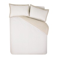 CATHERINE LANSFIELD Posteljina Oxford Pinstripe za krevet za jednu osobu 135x200 cm Bijela/bež