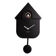 KARLSSON Zidni sat Modern Cuckoo 21,5 x 41,5 cm s klatnom, crni