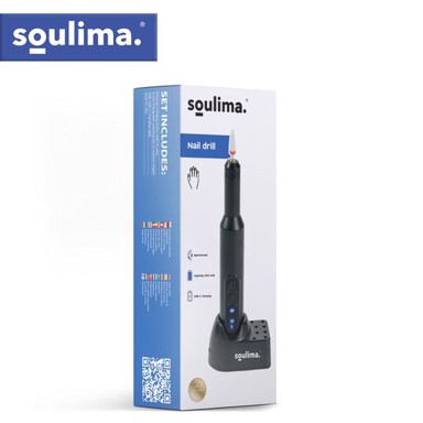 SOULIMA 27229 bežična električna brusilica za nokte 18.000 o/min, USB-C, 6 nastavaka