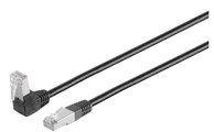 U/UTP Mrežni kabel CAT6, PVC, 3 m, crni, 1 x 90°