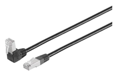 U/UTP Mrežni kabel CAT6, PVC, 3 m, crni, 1 x 90°