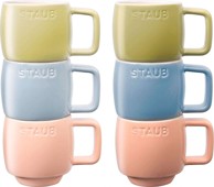 STAUB Set 6 keramičkih šalica 100 ml, raznobojne