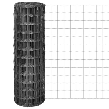 Euro ograda čelična, 10 x 1.2 m, siva