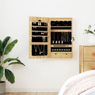 Zidni ormarić za nakit s ogledalom 37,5 x 10 x 67 cm