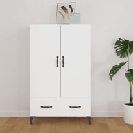 Visoka komoda bijela 70 x 31 x 115 cm od konstruiranog drva