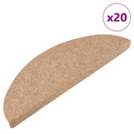 Prostirke za stepenice samoljepljive 20 kom bež 56x17x3 cm
