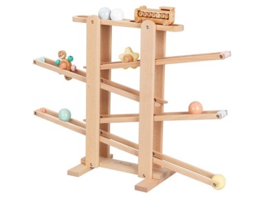 Drvena staza za kuglice XL s vlakom