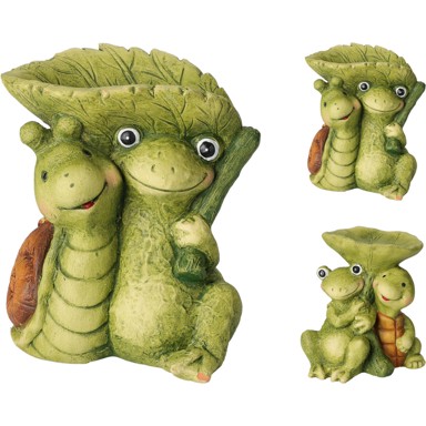 Dekorativna figura ŽIVOTINJA S LISTOM 14CM