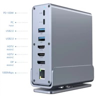 GEMBIRD Višeportni adapter USB TYPE-CF 15-u-1, siva