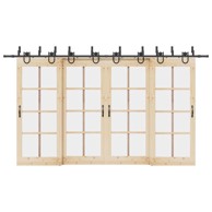 Pribor za klizna vrata 200 cm čelični crni