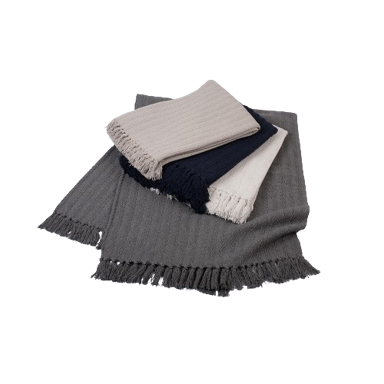 ESSENZA SLEEP Deka pletena pamuk, sort boja, 130x190 cm