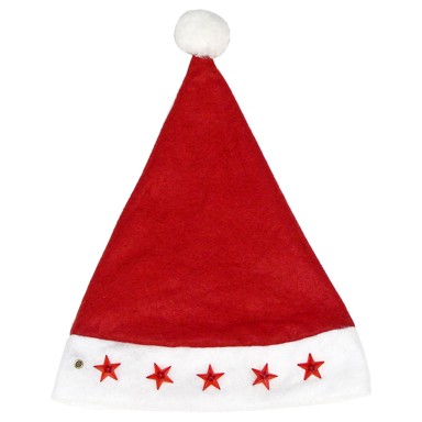 Kapa Djeda Božićnjaka s lampicama 40x29cm