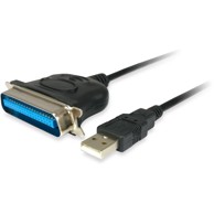 EQUIP Adapter USB-A na paralelni EPP/ECP, 1.5 m, crni