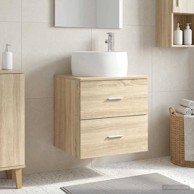 Umivaonik s policom, sonoma hrast, 49,5 x 44,5 x 66 cm