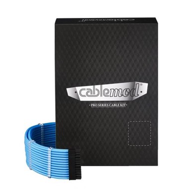 CABLEMOD Komplet kabela C-Series PRO ModMesh, svijetloplava, za Corsair AXi/HXi/RM (žute oznake)  