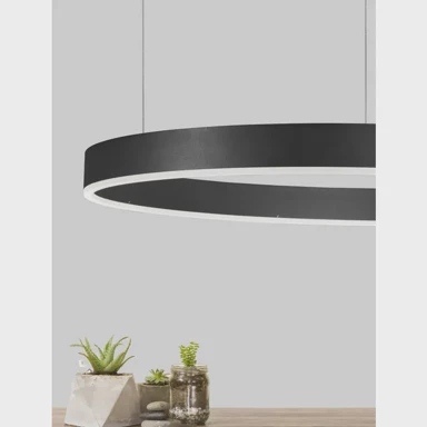 NOVA LUCE Visilica Motif NL9190848, LED 50 W, 3000 K, 3684 lm, dimabilna, IP20, crna