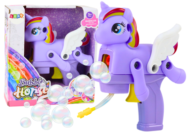 Jednorog pištolj za otpuštanje mjehurića, ljubičasti