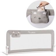 NUKIDO Sigurnosna ogradica za krevet, 150 x 66 x 35 cm, siva