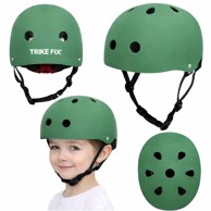 TRIKE FIX Kaciga dječja, LED, veličina S, 48-54 cm, zelena tamna