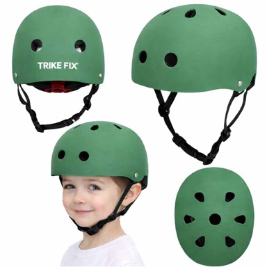 TRIKE FIX Kaciga dječja, LED, veličina S, 48-54 cm, zelena tamna