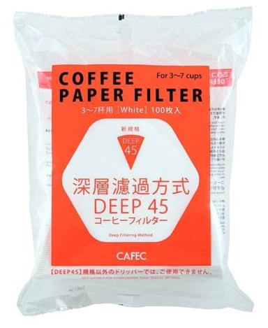 CAFEC papirnati filter za kavu Deep 45, bijeli, 100 kom.