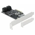 DELOCK Adapter, 4P SATA i 1x M.2 PCIe x4, LP