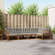 Set vanjskih sofa s jastukom, 6 kom, bijelo-antracit