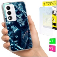 Maskica za Oppo A5 5G, s foto tiskom, sa zaštitnim staklom 9H