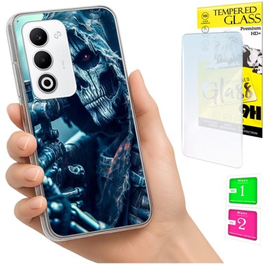 Maskica za Oppo A5 5G, s foto tiskom, sa zaštitnim staklom 9H