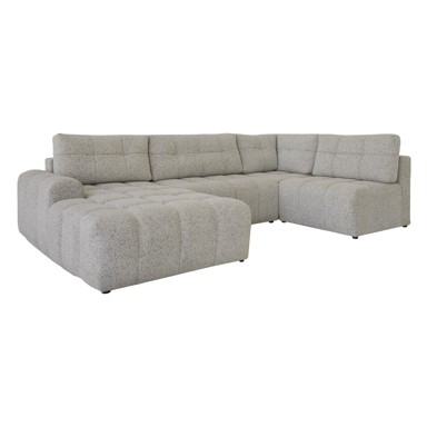 MIUFORM Svjetlo smeđa sklopiva/s prostorom za odlaganje kutna garnitura (s desnim kutom) Lulu, 333x187x94 cm