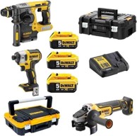 DEWALT Komplet električnog alata Power Tool Combo Kit DCK305P3T (DCF887+DCH273+DCG405)