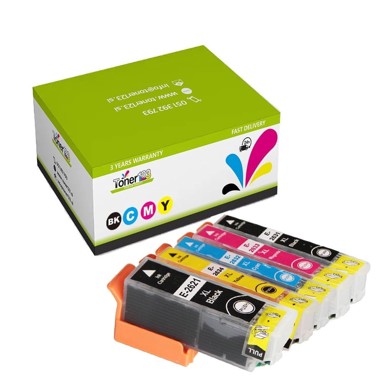 TONER123 Zamjenske tinte komplet Epson 26XL / C13T26364010, crna XL, foto crna XL, cijan XL, magenta XL, žuta XL