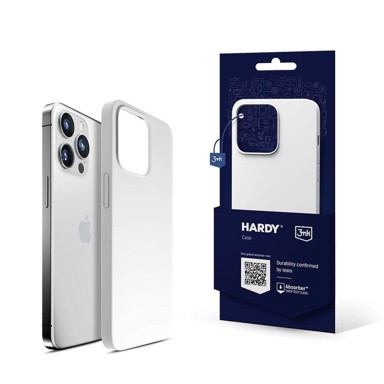 3MK Hardy Silicone MagCase, iPhone 14 Pro Max, bijelo