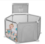 TAVALAX Brzo sklopivi vrtić s košarkom, sivi