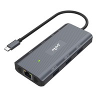 MOYE Port Replicator X9, HDMI, RJ45, USB-C PD 3.0, 3× USB 3.0, Dual SD