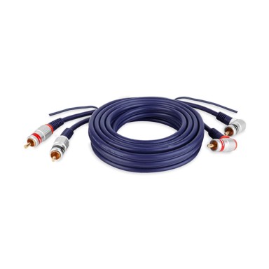 Audio kabel 2x RCA (cinch) utikač / 2x RCA (cinch) kutni utikač s kontrolnim vodičem, 1,5 m