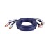 Audio kabel 2x RCA (cinch) utikač / 2x RCA (cinch) kutni utikač s kontrolnim vodičem, 1,5 m