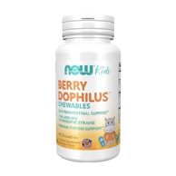 NOW BerryDophilus probiotici za djecu, 60 tableta za žvakanje