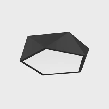 NOVA LUCE Plafonska  svjetiljka Darius E27, IP20 NL8186202, matt crna