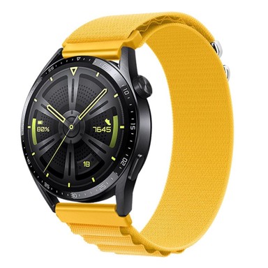 B-STRAP Nylon Loop remen za Samsung Galaxy Watch Active 2 40/44mm, yellow